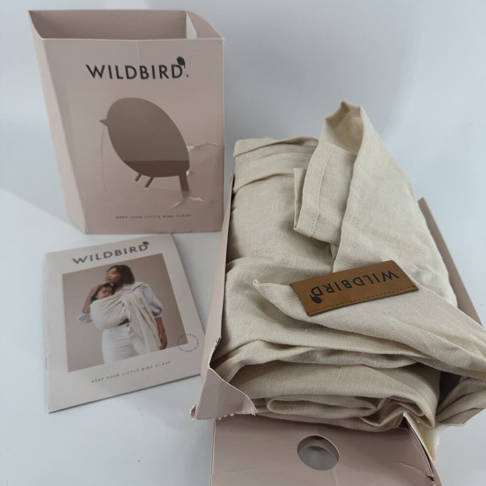Wildbird Ring Sling Sparrow Linen Single Layer 74in Gold Ring